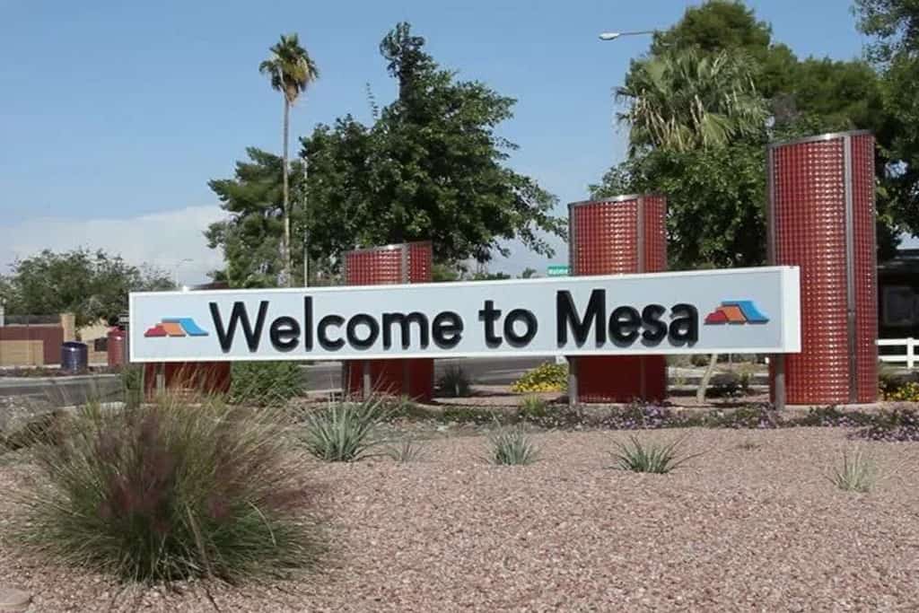 Welcome to Mesa Arizona sign