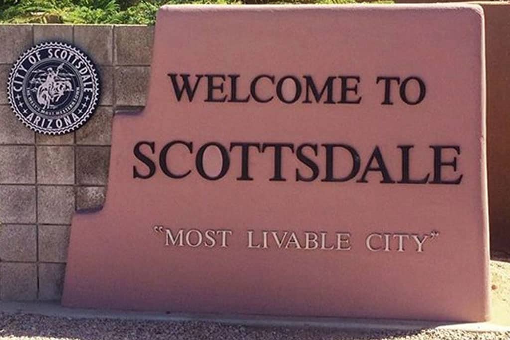 welcome to Scottsdale Arizona sign