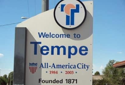 Tempe, Arizona city sign